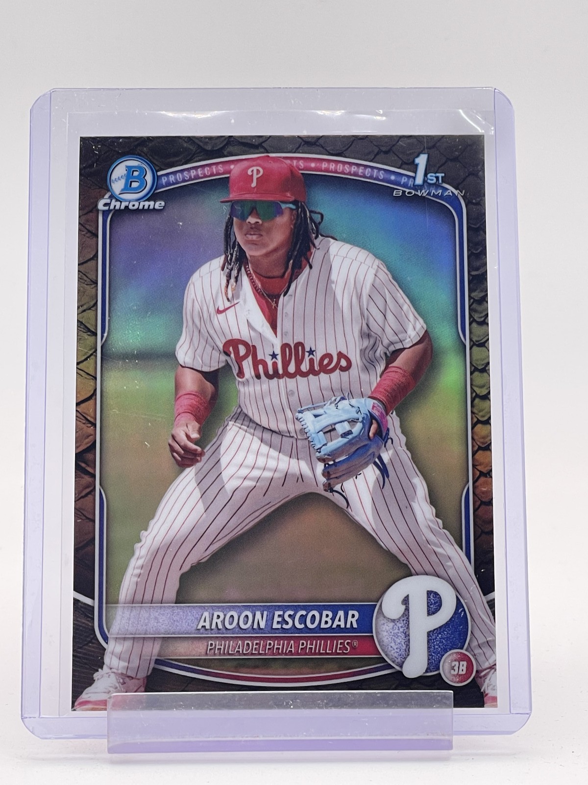 AROON ESCOBAR 2025 BOWMAN CHROME PROSPECTS 1ST BOWMAN ROOKIE #BCP-65 Q3478