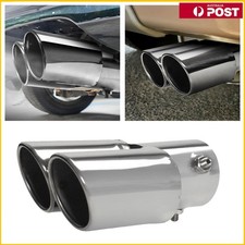 Stainless Steel Rear Round Car Exhaust Tail Trim Muffler Pipe End Tip Stright