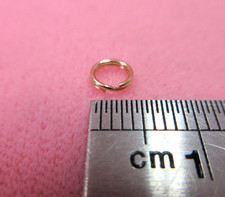 14k Solid Yellow Gold Split Ring Jump Ring Clasp Charm Attacher 4.9 mm OD