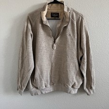 Straight Down Sweater Pullover Large 1/4 Quarter Zip Long Sleeve Golf Terry