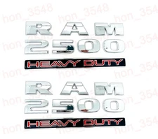 2013-18 For Ram 2500 Heavy Duty Front Door Side Emblems Badges Chrome 2pcs