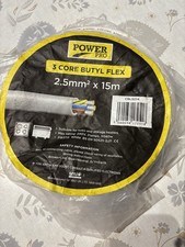 3 Core Butyl Flex white Cable 2.5mm X 15m