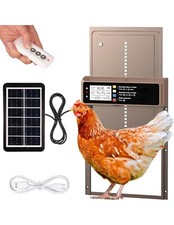 Solar Automatic Chicken Coop Door Opener with Timer Light Sensor Remote Control