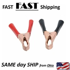 Alligator Clip - REPLACEMENT battery charger ends - electreical test clamps