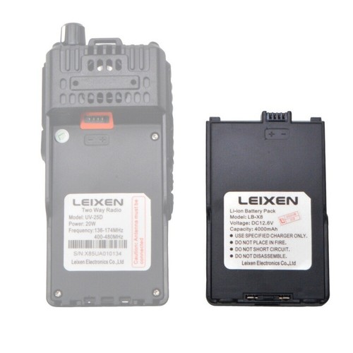 Original DC 12.6V 4000mAh Li-on Battery Pack LB-X8 for Radio LEIXEN UV-25D - Zdjęcie 5 z 6