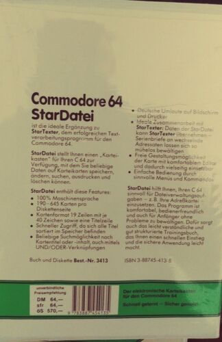 Archivo Star Commodore 64 (caja de tarjetas elegida) (C64, disco, manual, caja) 100% OK - Imagen 2 de 4