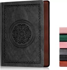 300 Pages Leather Vintage Journal Notebook,Softcover Leather Lined Journal No...