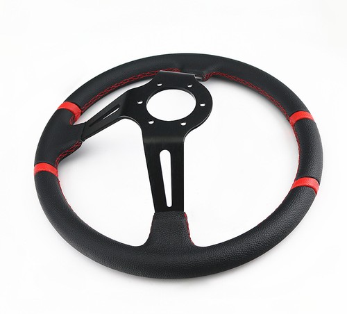 13.5" Deep Dish drifting Sport Off Road STEERING WHEEL & HORN QUICK RELESE KIT - Picture 6 of 8
