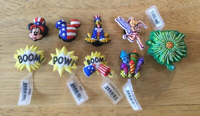 4th of JULY DISNEY, FIREWORKS, BOOM, ROCKETS, AUTHENTIC JIBBITZ SHOE CHARM