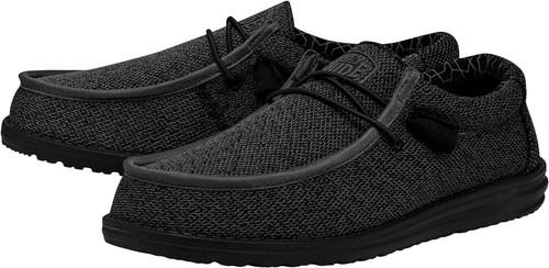NUOVISSIME scarpe mocassini originali Hey Dude da uomo Wally Sox - Micro Total Black - Foto 3 di 3