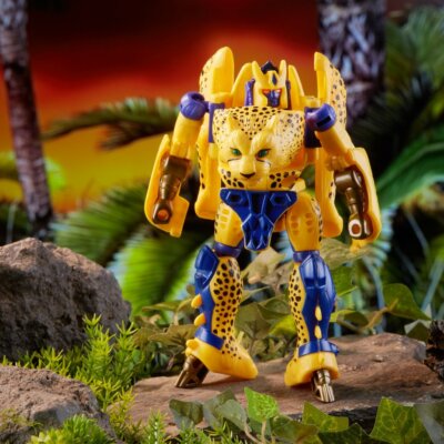 Vintage 1996 TRANSFORMERS BEAST WARS DELUXE CLASS CHEETOR INCOMPLETE GREEN EYES