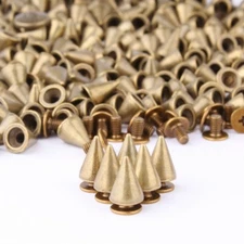 200 Sets/Pairs 9.5mm Bronze Cone Spikes Screwback Studs DIY Craft Rivets Punk