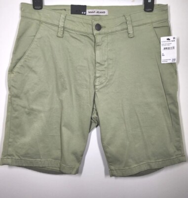 NWT $80 Mavi Jeans Men's Reseda Twill Noah Tailored Chino Shorts Green Size W33
