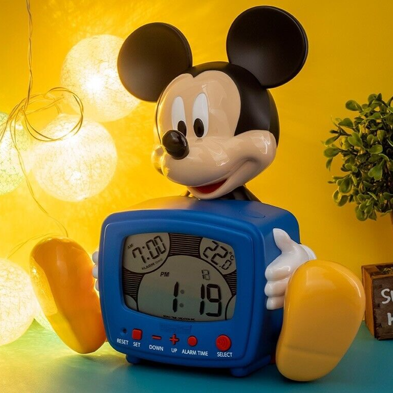 SEIKO Alarm Clock Disney Mickey Digital FD485A Talking Alarm