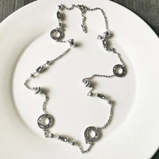 New 38" Premier Designs Station Long Necklace Retro Women Party Vacation Jewelry