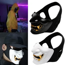 Halloween Costume Cosplay Evil Demon Monster Half Face Cover Airsoft & Prop Mask