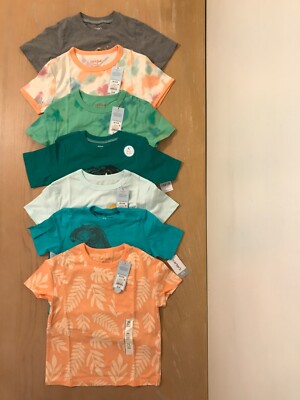 New! Carter's, Cat & Jack, Boys Summer Tops Lot of 7 (1 Used) Size 4-5