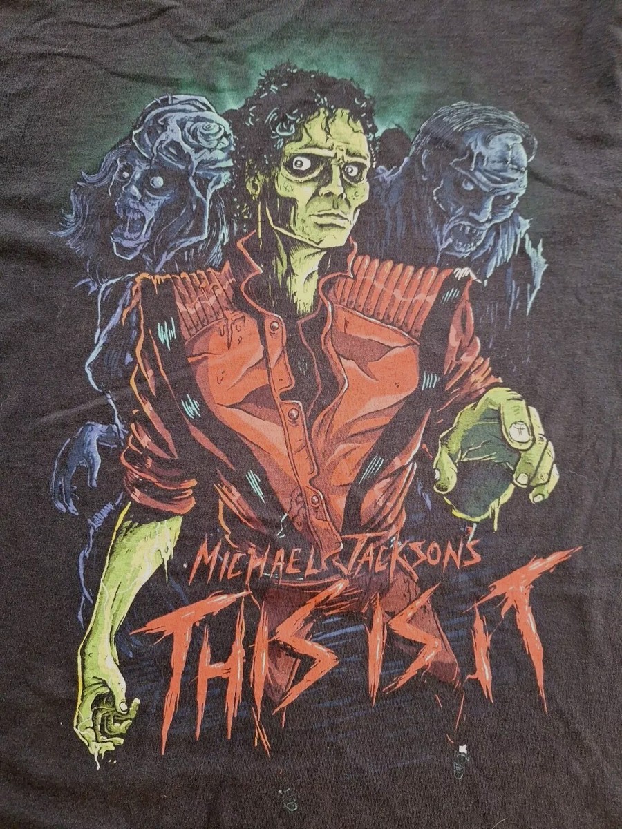 マイケル　ジャクソン　THIS IS IT　 公式　Tシャツ　Ｌサイズ　スリラー Michael Jackson This Is It 2009 tour Thriller zombie concert
