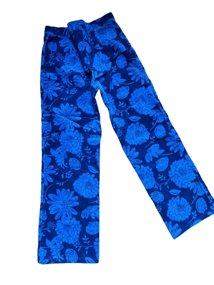 Pantalón Lilly Pulitzer Pana Azul con Flor Seashell 12 Foto 4 de 4