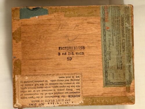 Antica scatola di sigari 1907 prende il pennant Joseph Whitcomb & Co Springfield Mass - Foto 13 di 24