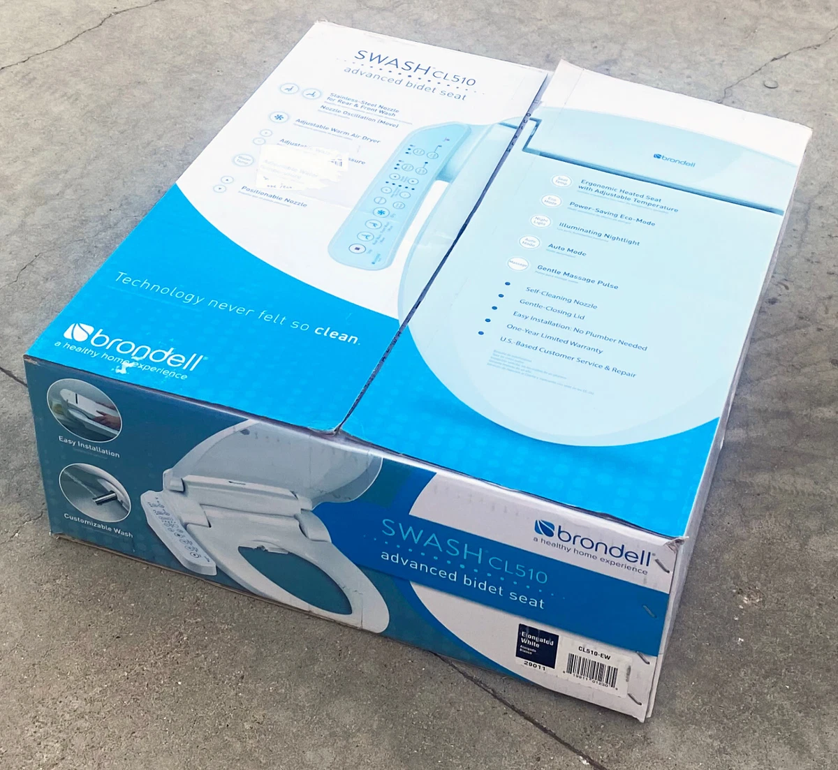 BRONDELL ELONGATED SWASH CL1500 Advanced Electric Bidet, 56 OFF