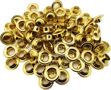 C.S. Osborne Brass Grommets & Washers #G1-0 Size 0 (1/4" Hole) 144 Sets