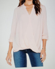 Krisa Blouse Ballet Size S Surplice Long Sleeve Sheer Made in USA