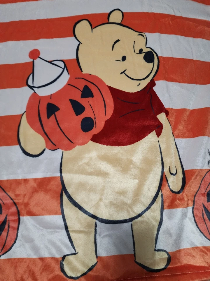 Disney Bebé Winnie the Pooh Oso Sherpa Manta Otoño Calabaza Naranja 30"x40" Foto 2 de 4