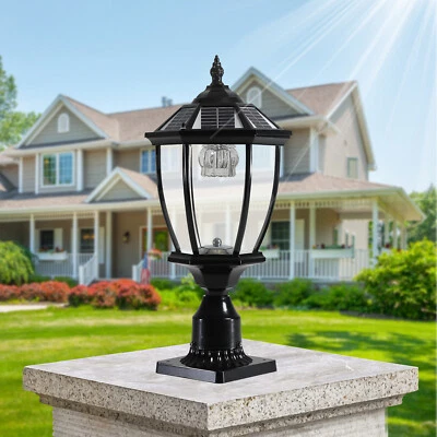 Arlgsite 20" Solar Lights Outdoor Dimmable Garden Yard Column Head Dusk To Dawn