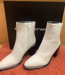 alexander wang white booties