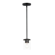 Maxim Lighting Corona 1 Light Mini Pendant, Black - 90200CLBK