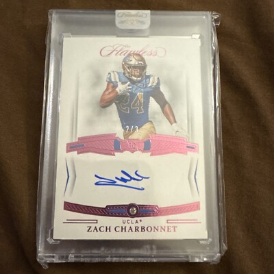 2023 Panini Flawless Collegiate Zach Charbonnet Diamond Autograph