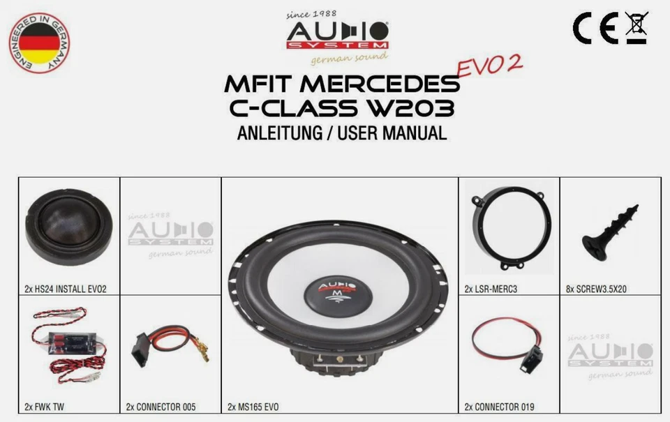 AUDIO SYSTEM MFIT MERCEDES C-CLASS EVO2 Lautsprecher für MERCEDES C-Klasse W203 - Bild 2 von 2
