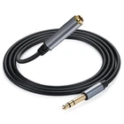 6.35mm 6.35 Male to Female Jack Stereo Audio Cable Extender Cords Adapter Plug