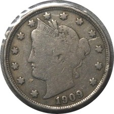 elf Liberty  Five Cents 1909   P29