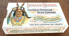 Antique Slide Top Box Indian Herbs Tablets Medicine Pills Washington D.C.