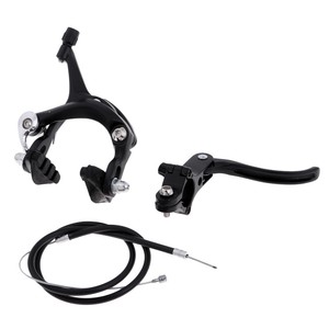 Bicycle Black Front Cycling Bike U Brake Caliper Lever Braking Cable Kit Set