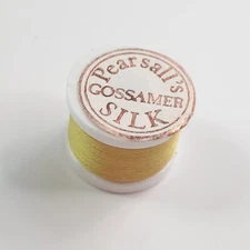 PEARSALL'S Gossamer Silk Thread Lt Olive Fly Tying Material 45 Meter spools #15