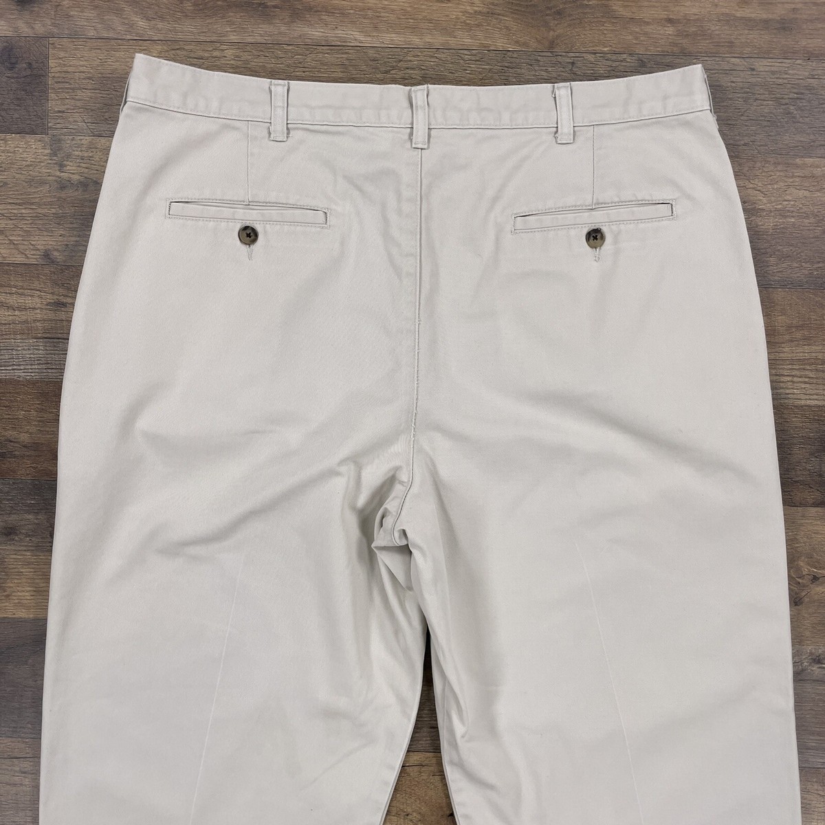 Vintage L.L. Bean Pants Mens 38X29 Beige Pleated Straight Vintage L.L. Bean Pants Mens 38X29 Beige Pleated Straight