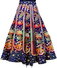 Gonna lunga 100% cotone avvolgente hippie indiana donna etnica rapron