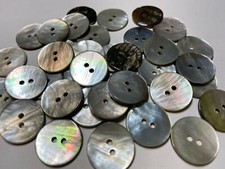 Mother Of Pearl MOP Japanese Natural Rainbow Shell Buttons 18/MM 11/16" 2hole