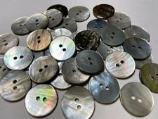 Mother Of Pearl MOP Japanese Natural Rainbow Shell Buttons 18/MM 11/16" 2hole