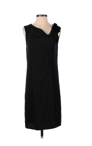 vera wang sequin belted drop waist dress Women Size S Ann Mashburn Blue Iridescent Silk Shantung Drop Waist Dre –  VIDA STYLE SHOP main image 0
