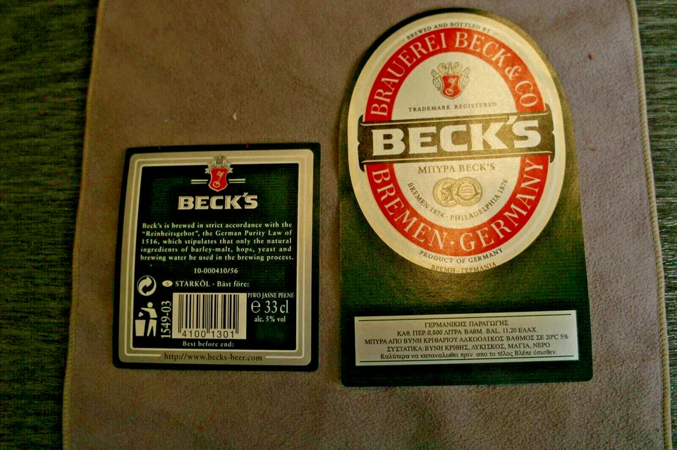 6) Bier Etikett aus Bremen: Beck's Brauerei Mitypa - Bild 1 von 1
