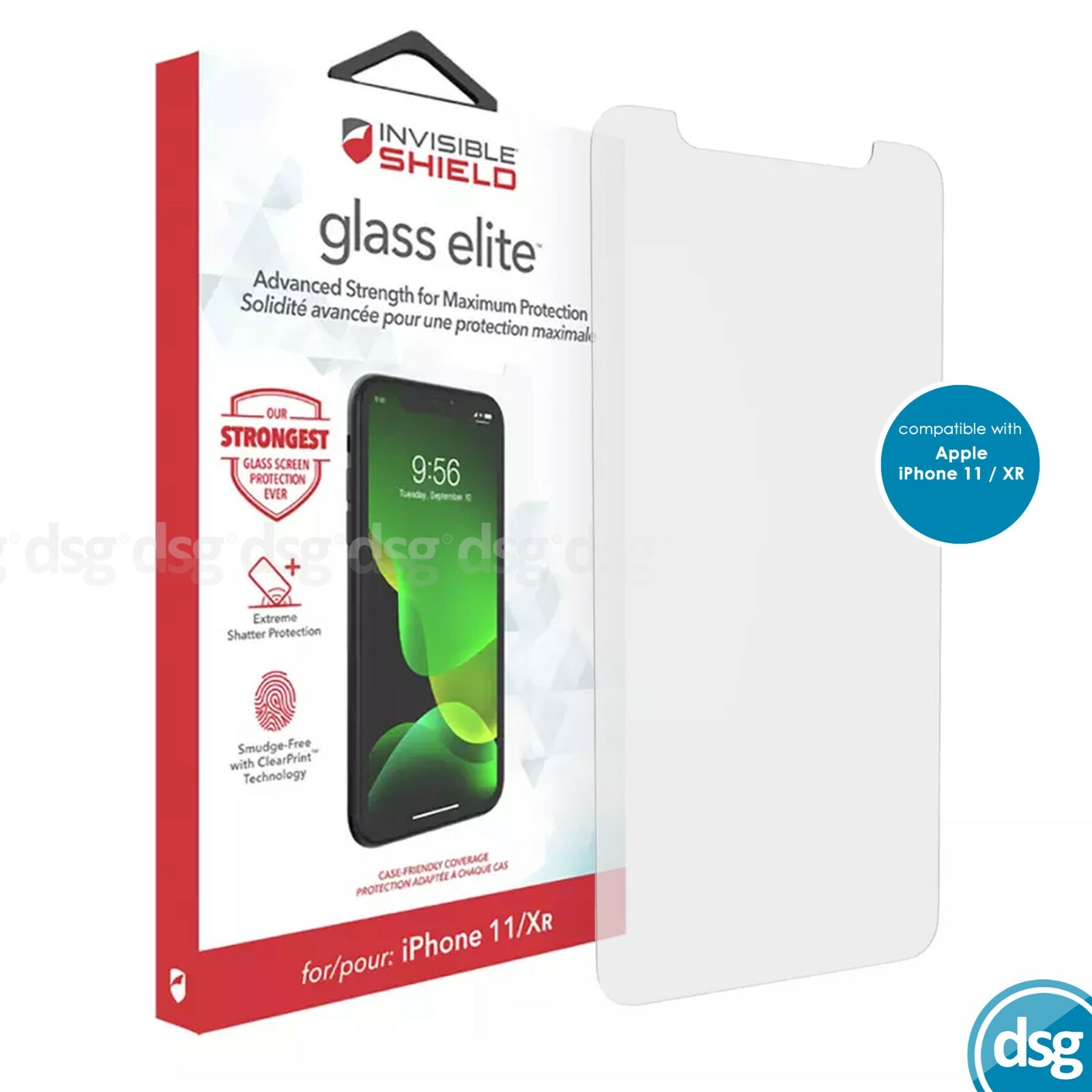 Zagg Invisible SHIELD Glass Elite Apple iPhone 11 / XR Screen Protector
