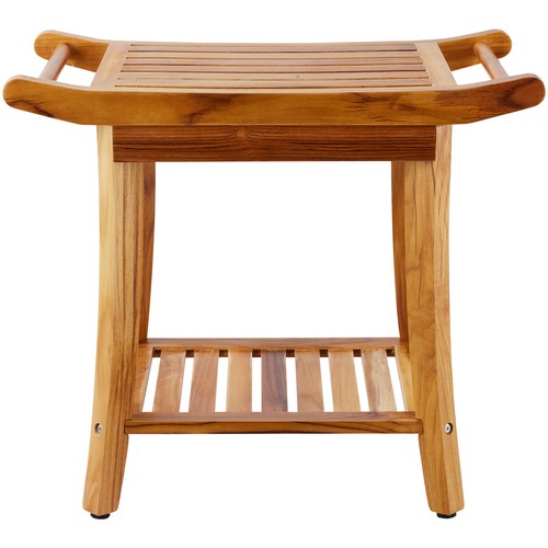 VEVOR Panca da Doccia in Teak 560 x 365 x 470 mm Sgabello per Doccia in Legno - Foto 10 di 12