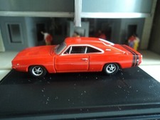 Oxford 1968 DODGE CHARGER Red 1/87 HO diecast car