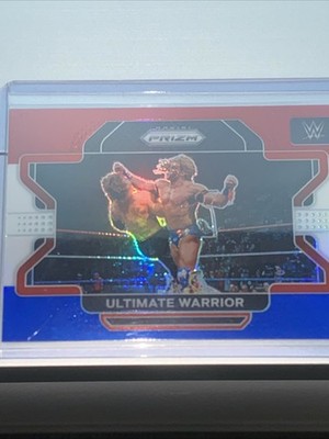 ULTIMATE WARRIOR Refractor 2022 PANINI PRIZM WWE #93 RED WHITE & BLUE