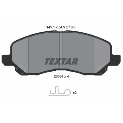 Bremsbelagsatz TEXTAR 2358403, Vorne