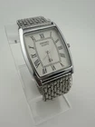 WHITE DIAL Vintage Seiko Slim Tonneau Tank Men's Wrist Watch